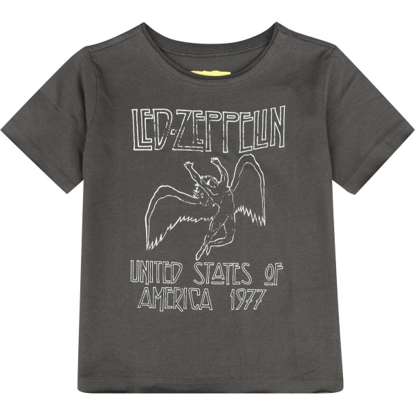 Led Zeppelin Amplified Collection - Kids - US 77 Tour detské tricko charcoal - RockTime.cz