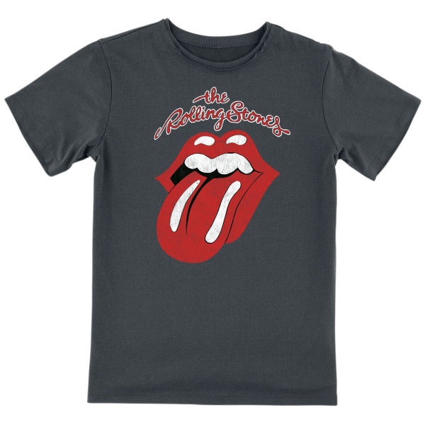 The Rolling Stones Amplified Collection - Kids - Vintage Tongue detské tricko charcoal - RockTime.cz