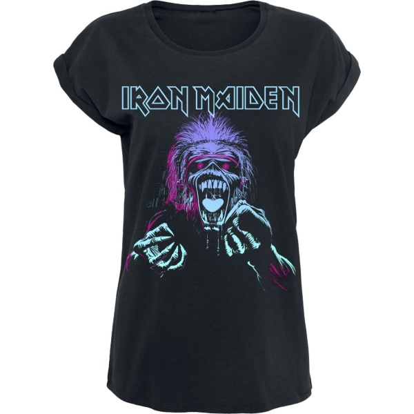 Iron Maiden Pastel Eddie Dámské tričko černá - RockTime.cz