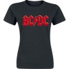 AC/DC Red Logo Dámské tričko černá - RockTime.cz