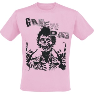 Green Day Billie Joe Zombie Tričko světle růžová - RockTime.cz