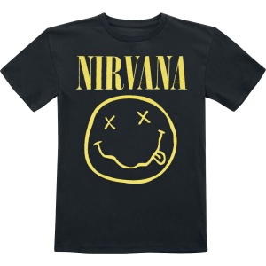 Nirvana Kids - Smiley detské tricko černá - RockTime.cz
