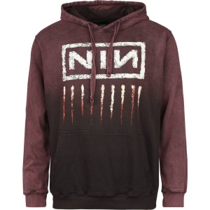 Nine Inch Nails Downward Spiral Mikina s kapucí tmavě červená - RockTime.cz