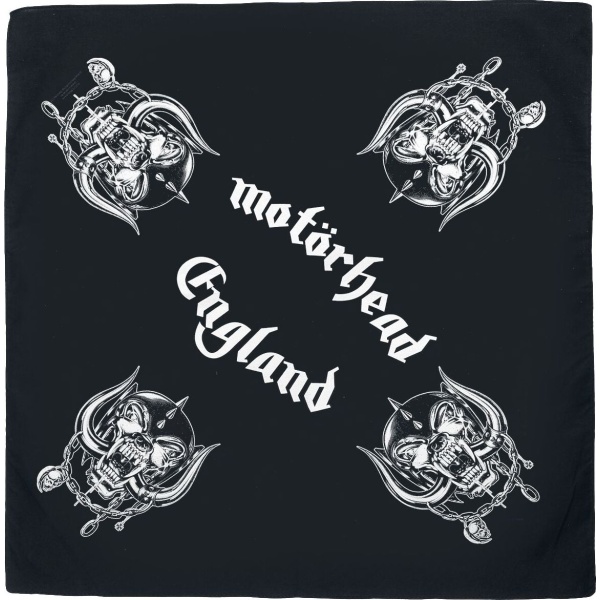 Motörhead Warpigs - England - Bandana Bandana - malý šátek cerná/bílá - RockTime.cz