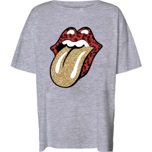 The Rolling Stones NMIda Glitter Rolling Stones Tričko šedá - RockTime.cz