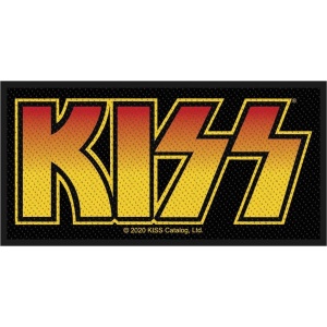 Kiss Kiss Logo nášivka cerná/žlutá/cervená - RockTime.cz