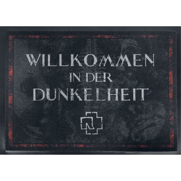 Rammstein Willkommen In Der Dunkelheit Rohožka tmave šedá/cervená - RockTime.cz