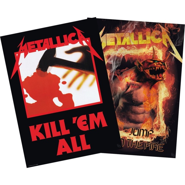 Metallica Set 2 Chibi Posters - Kill'Em All/Fire Guy plakát vícebarevný - RockTime.cz