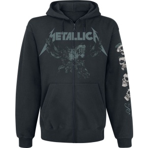 Metallica S&M2 - Skull Mikina s kapucí na zip černá - RockTime.cz