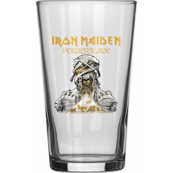 Iron Maiden Powerslave pivní sklenice transparentní - RockTime.cz