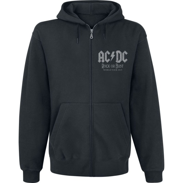 AC/DC World Tour 2015 Mikina s kapucí na zip černá - RockTime.cz