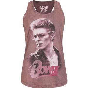 David Bowie Smoking Dámský top korálová - RockTime.cz