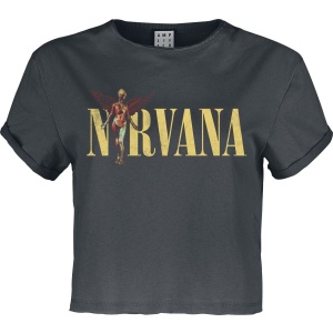 Nirvana Amplified Collection - In Utero Colour Logo Dámské tričko charcoal - RockTime.cz