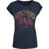Guns N' Roses Appetite For Destruction Skull Dámské tričko námořnická modrá - RockTime.cz