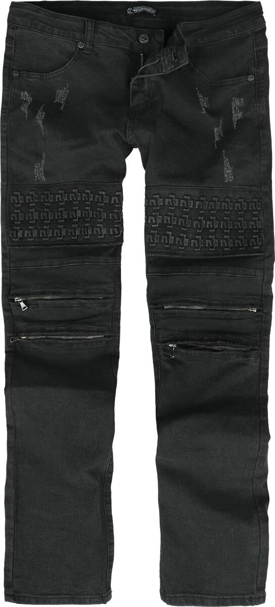 Rammstein Logo Jeans Džíny černá - RockTime.cz