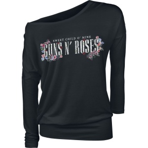 Guns N' Roses Sweet child Flowers Dámské tričko s dlouhými rukávy černá - RockTime.cz