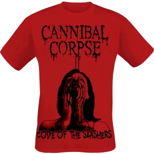 Cannibal Corpse Code Of Slashers Tričko červená - RockTime.cz