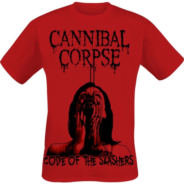 Cannibal Corpse Code Of Slashers Tričko červená - RockTime.cz