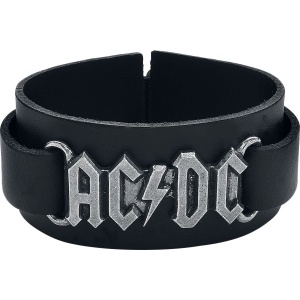 AC/DC AC/DC Logo Kožený náramek černá - RockTime.cz