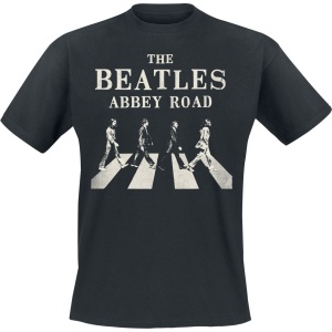 The Beatles Abbey Road Sign Tričko černá - RockTime.cz
