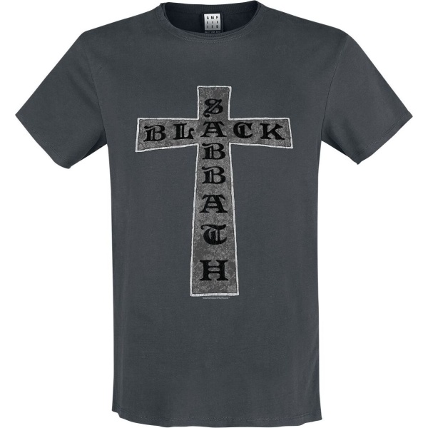 Black Sabbath Amplified Collection - Cross Tričko charcoal - RockTime.cz