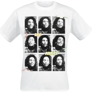 Bob Marley Photo Collage Tričko bílá - RockTime.cz