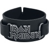 Iron Maiden Iron Maiden Logo Kožený náramek černá - RockTime.cz