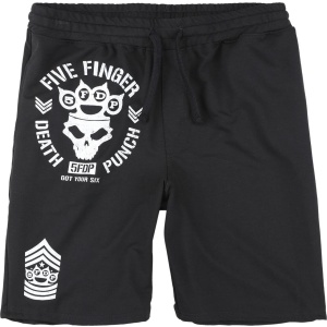 Five Finger Death Punch Logo Teplákové šortky černá - RockTime.cz
