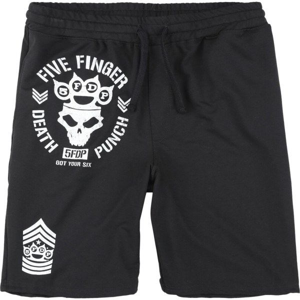 Five Finger Death Punch Logo Teplákové šortky černá - RockTime.cz