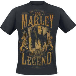 Bob Marley Rebel Legend Tričko černá - RockTime.cz