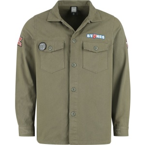 The Rolling Stones Amplified Collection - Military Shirt - Shacket Košile khaki - RockTime.cz