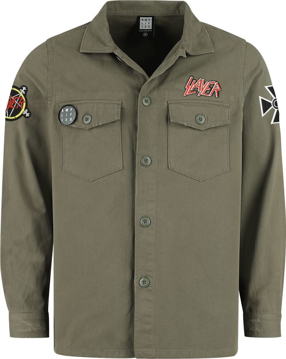 Slayer Amplified Collection Military Shirt - Shacket Košile khaki - RockTime.cz