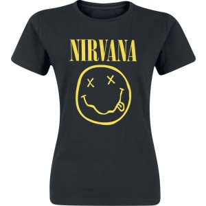 Nirvana Smiley Logo Dámské tričko černá - RockTime.cz