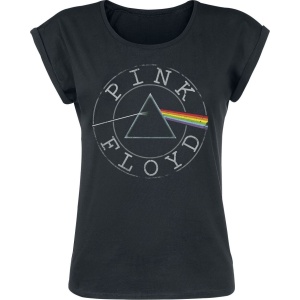 Pink Floyd Logo Circle Dámské tričko černá - RockTime.cz