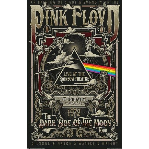 Pink Floyd Rainbow Theatre plakát vícebarevný - RockTime.cz