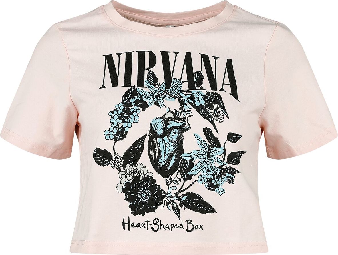 Nirvana Heart Shape Box Dámské tričko světle růžová - RockTime.cz