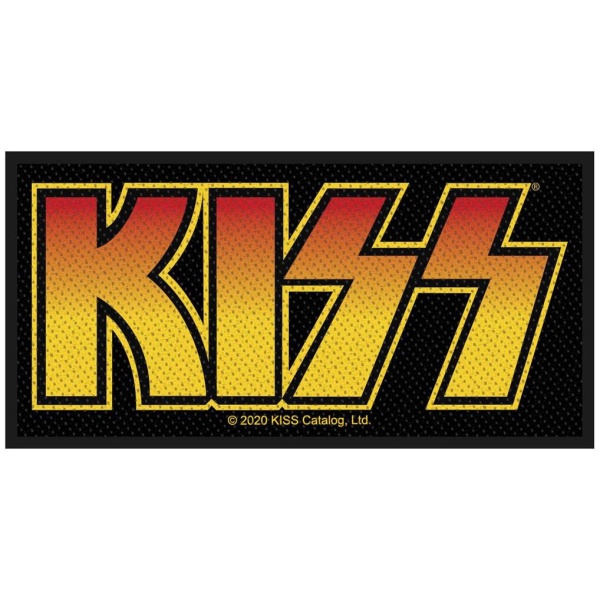 Kiss Kiss Logo nášivka cerná/žlutá/cervená - RockTime.cz