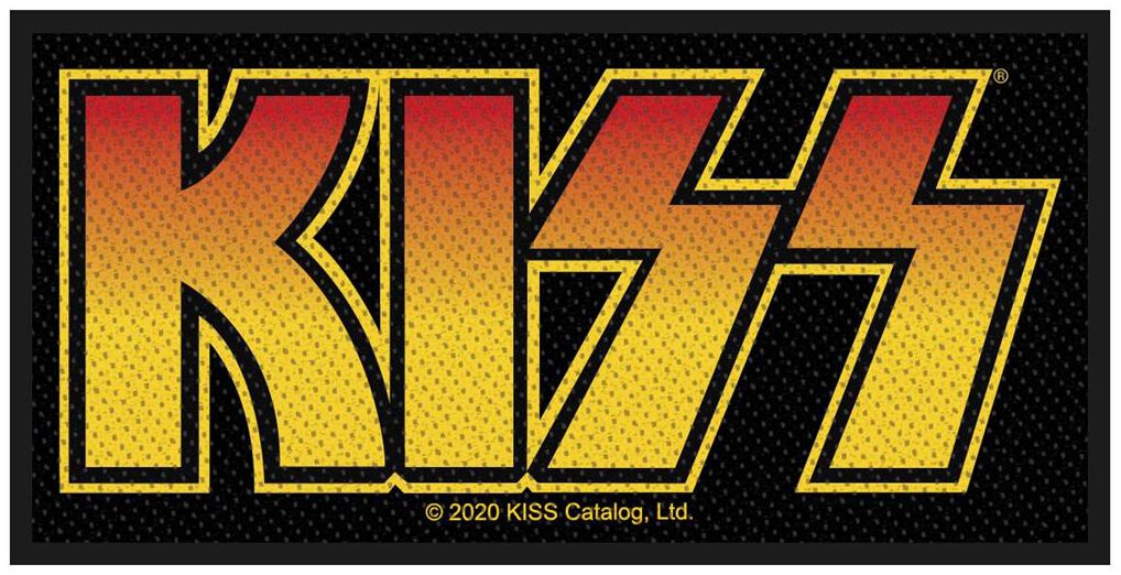 Kiss Kiss Logo nášivka cerná/žlutá/cervená - RockTime.cz