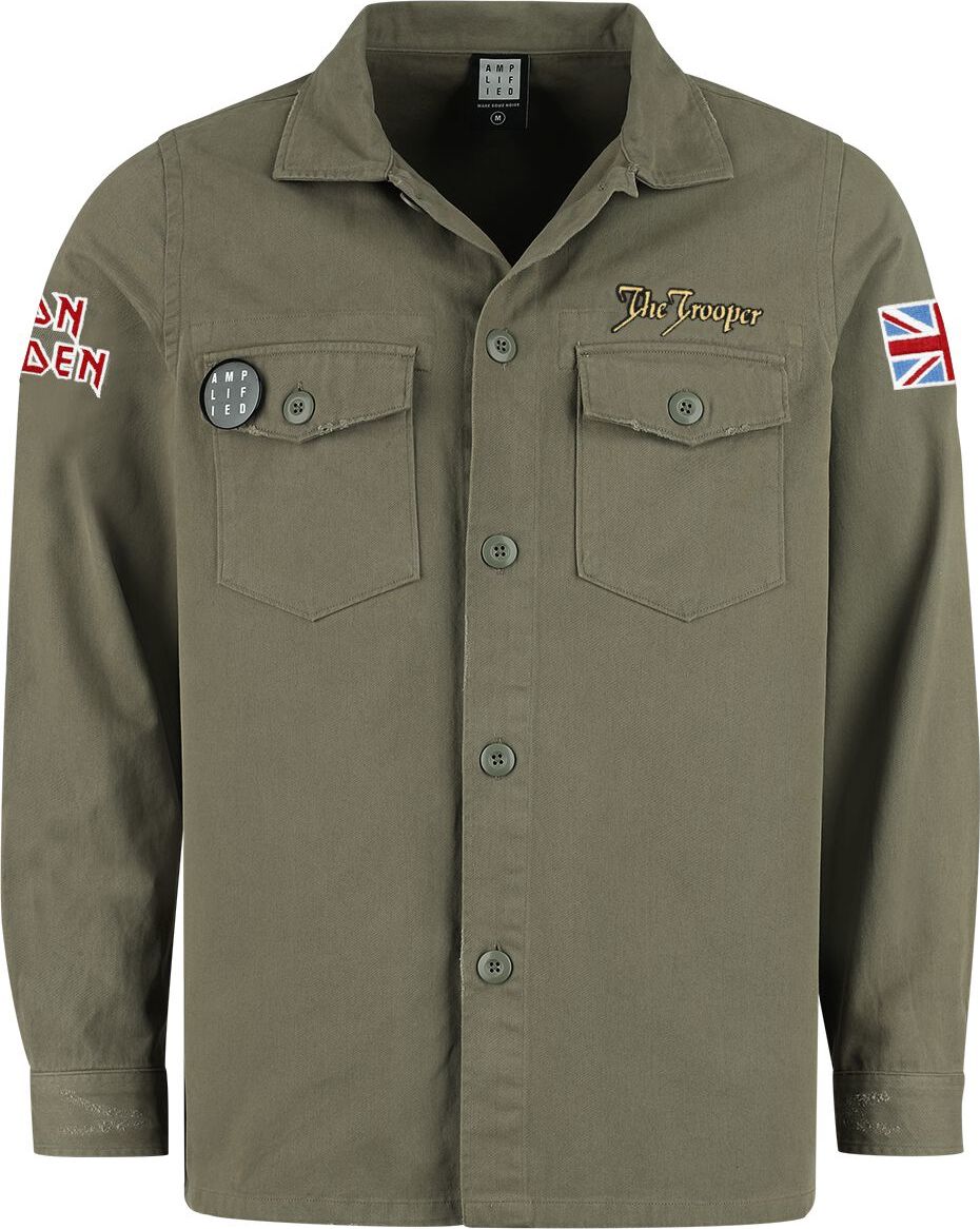 Iron Maiden Amplified Collection - Military Shirt - Shacket Košile khaki - RockTime.cz