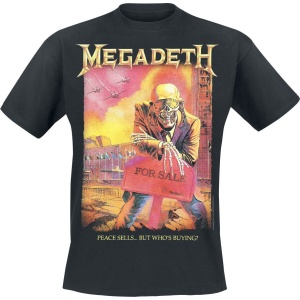 Megadeth Peace Sell Setlist Vintage Tričko černá - RockTime.cz
