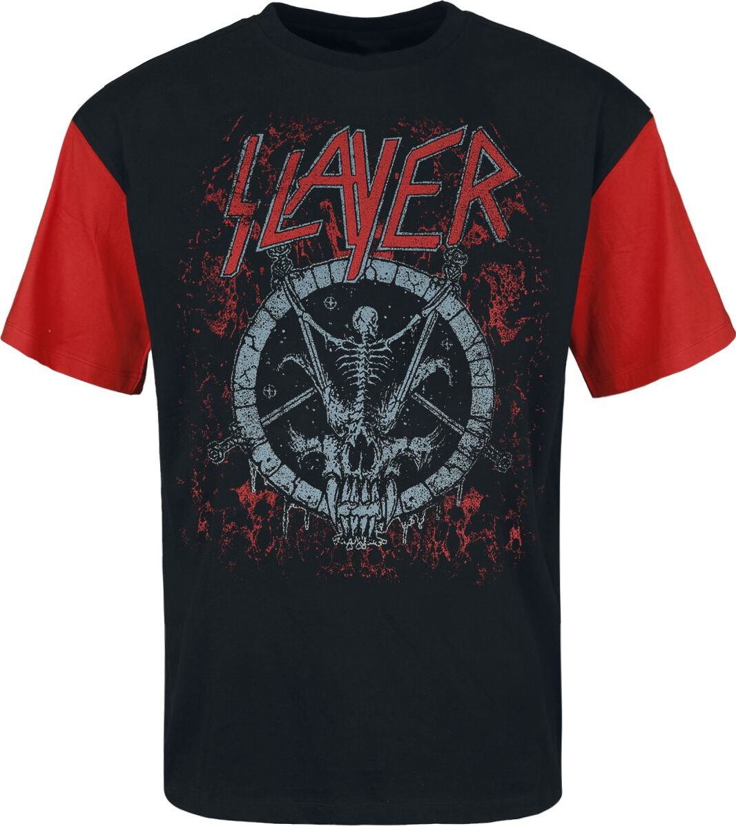 Slayer Circle Tričko cerná/cervená - RockTime.cz