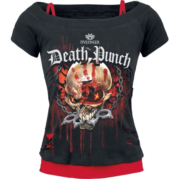 Five Finger Death Punch Assassin Dámské tričko cerná/cervená - RockTime.cz