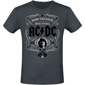 AC/DC High Voltage - Rock 'N' Roll Tričko charcoal - RockTime.cz