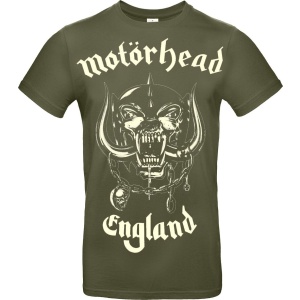 Motörhead England Tričko khaki - RockTime.cz