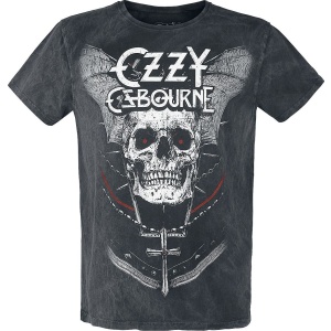 Ozzy Osbourne White Logo Tričko charcoal - RockTime.cz