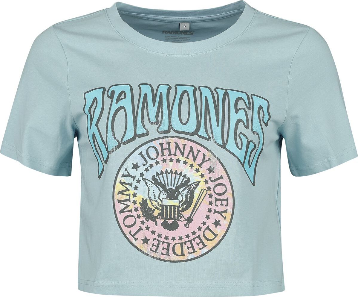 Ramones Coloured Crest Dámské tričko modrá - RockTime.cz