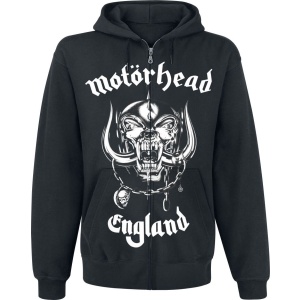 Motörhead England Mikina s kapucí na zip černá - RockTime.cz