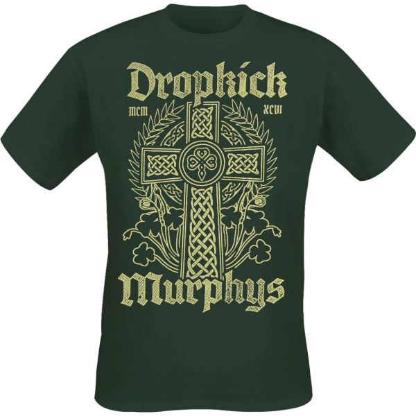 Dropkick Murphys Celtic Cross Tričko zelená - RockTime.cz