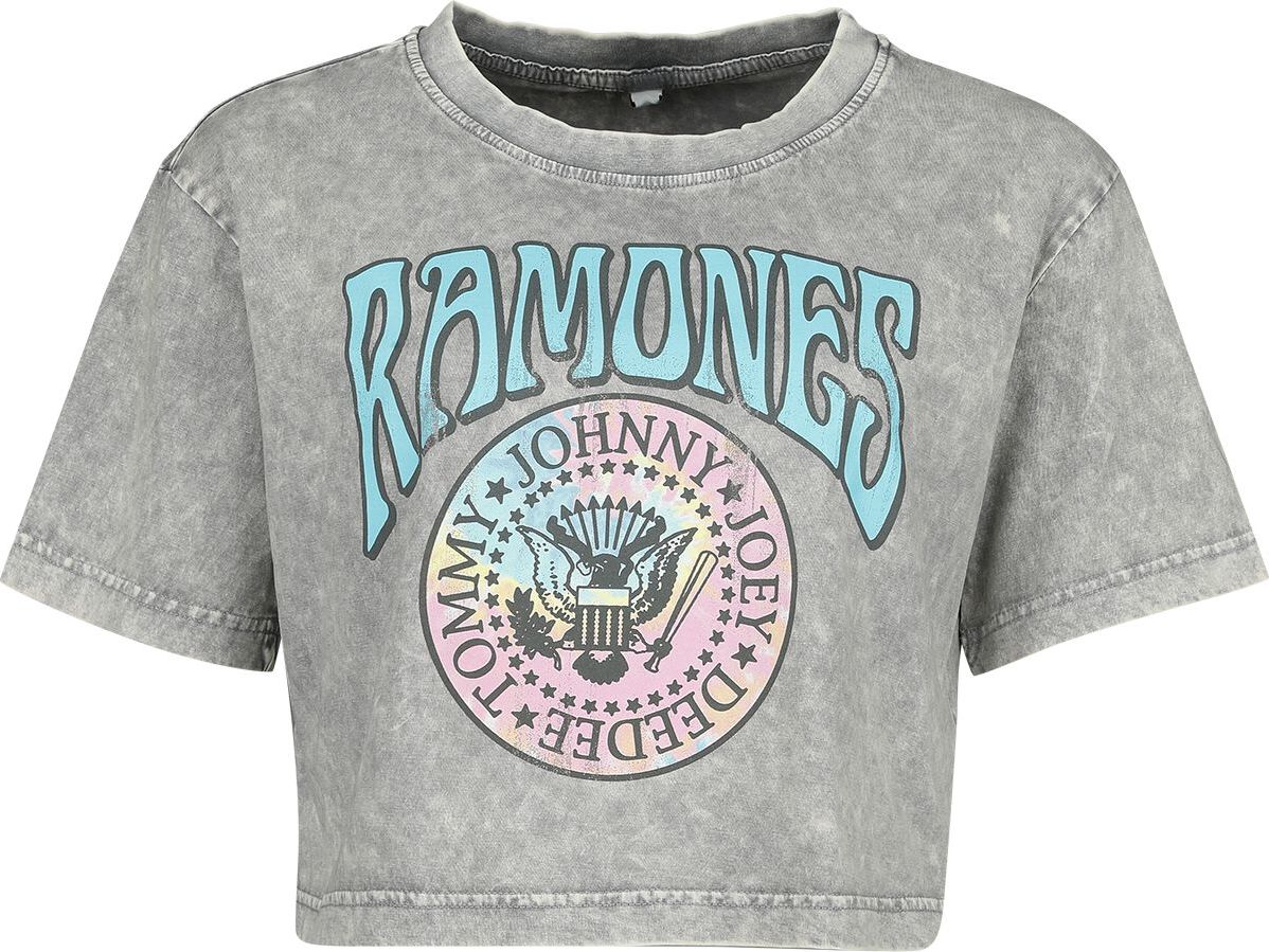 Ramones Coloured Crest Dámské tričko šedá - RockTime.cz