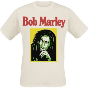 Bob Marley Rasta Coloured Tričko přírodní - RockTime.cz